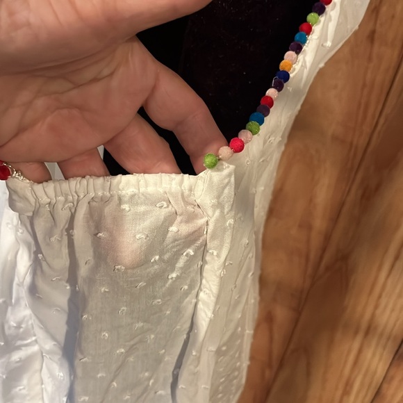 Maurices White Summer Top with Multicolor Trim - Picture 3 of 10